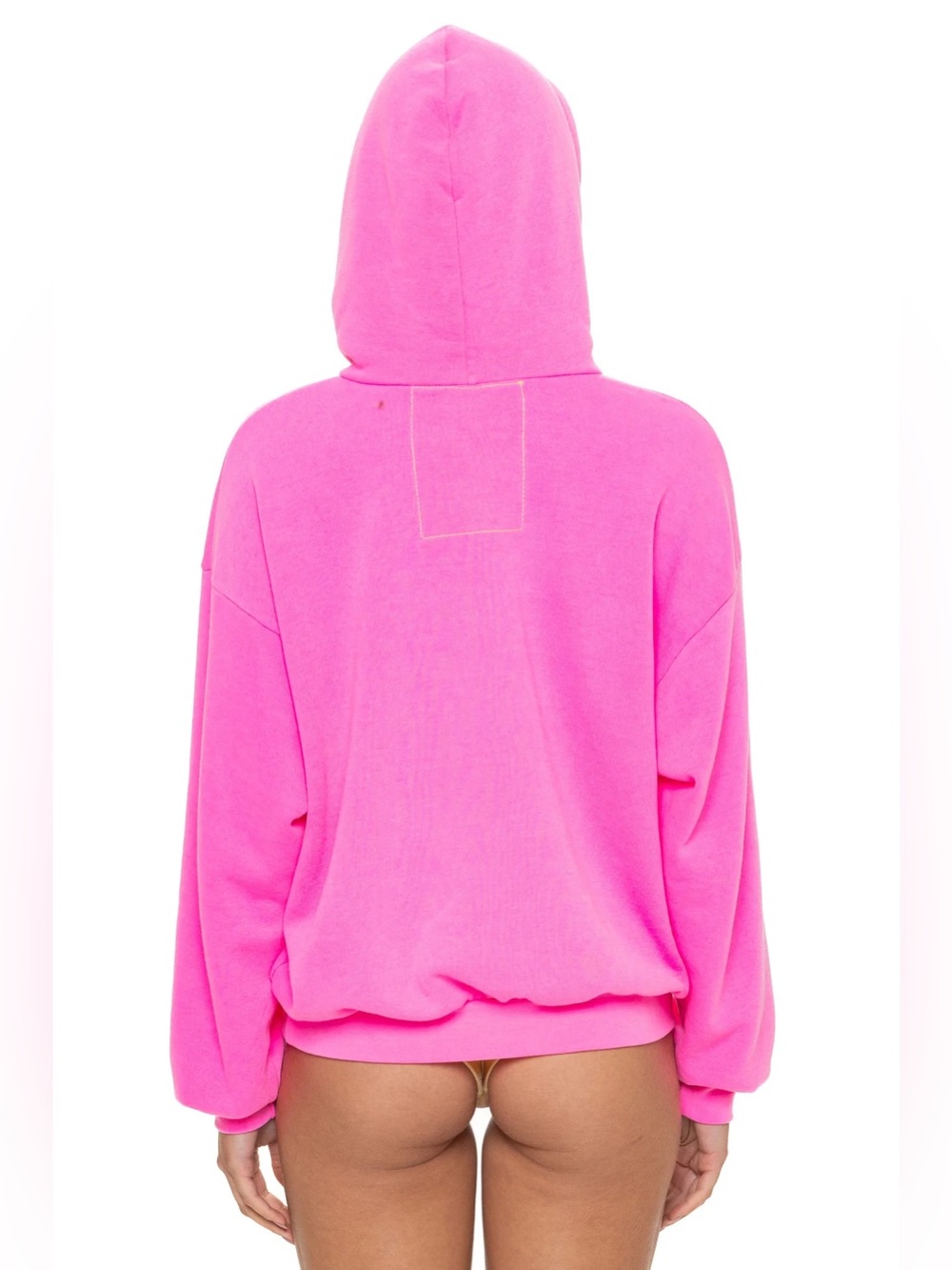 AVIATOR NATION BOLT STITCH RELAXED PULLOVER HOODIE - NEON PINK // NEON PURPLE - Picture 4 of 7